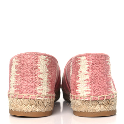 Christian Dior Cotton D-Stripes Embroidered Granville 15mm Espadrilles 35.5 Deep Nude 5 of 9