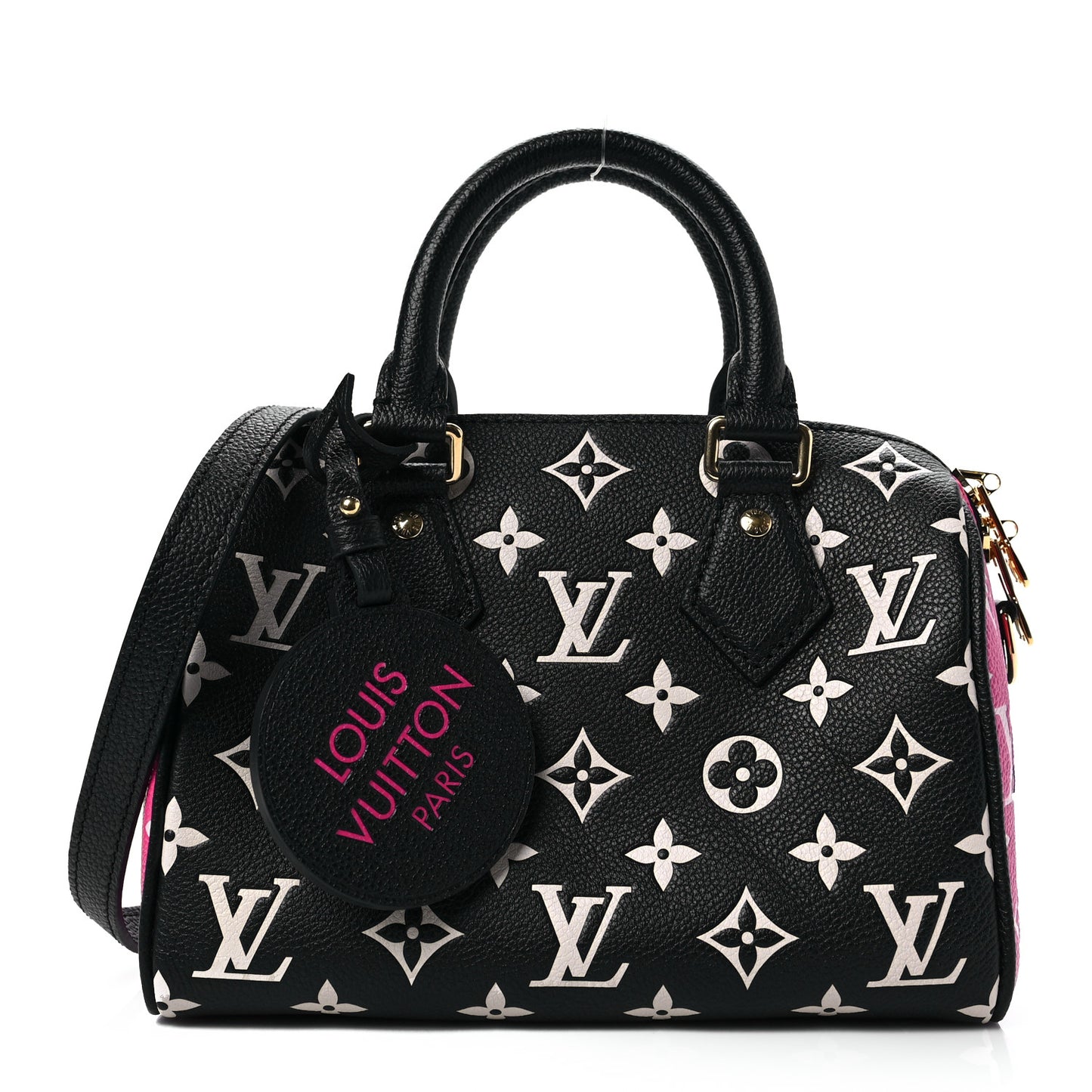 Empreinte Monogram Spring in the City Speedy Bandouliere 20 Black White Pink