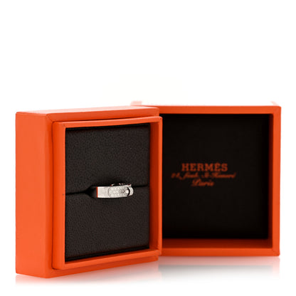 Hermes 18K White Gold Diamond Kelly Ring 50 5.5 5 of 5