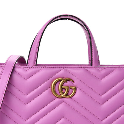Gucci Calfskin Matelasse Small GG Marmont Tote Candy Mousse 11 of 11
