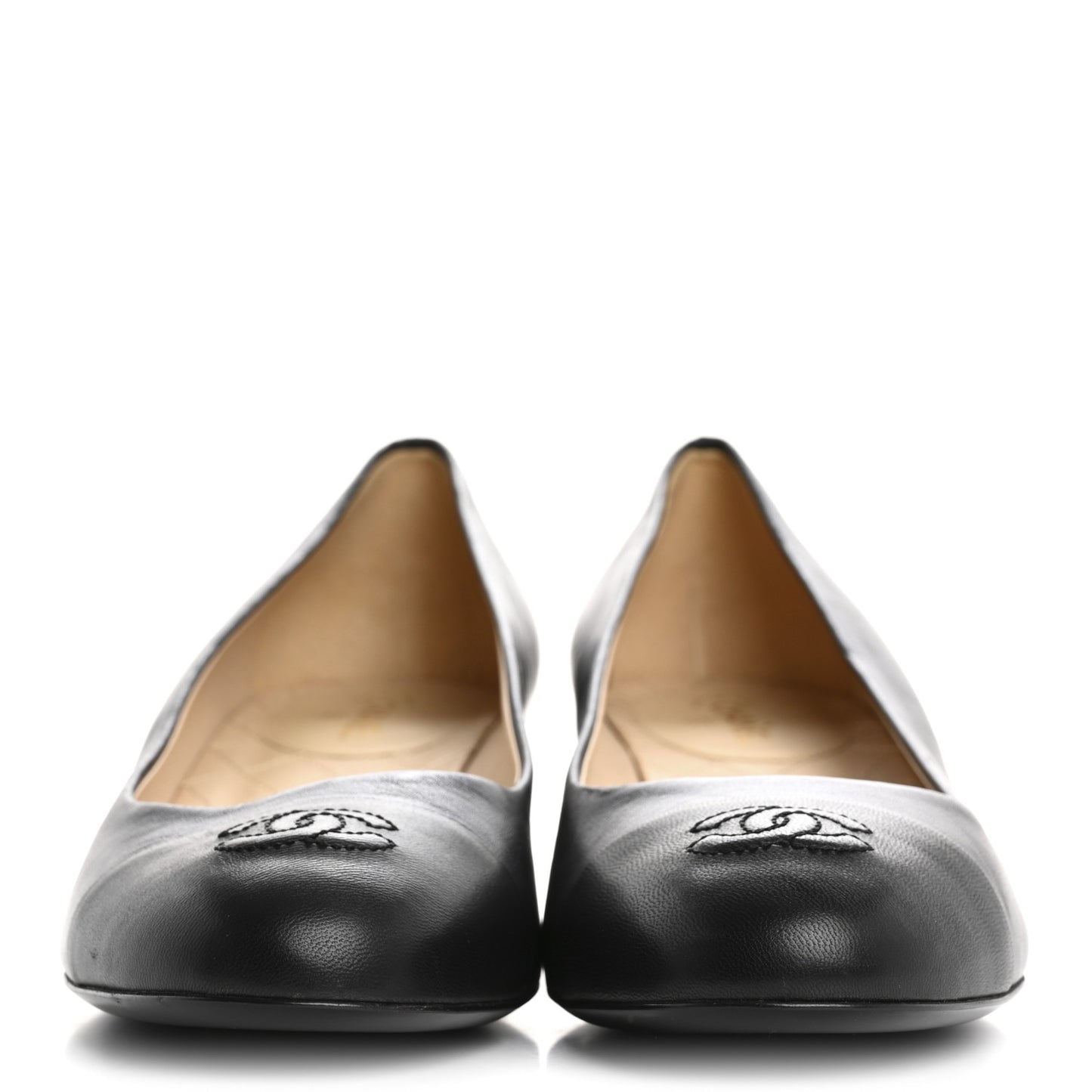 Lambskin Cap Toe CC Pumps 40 Black