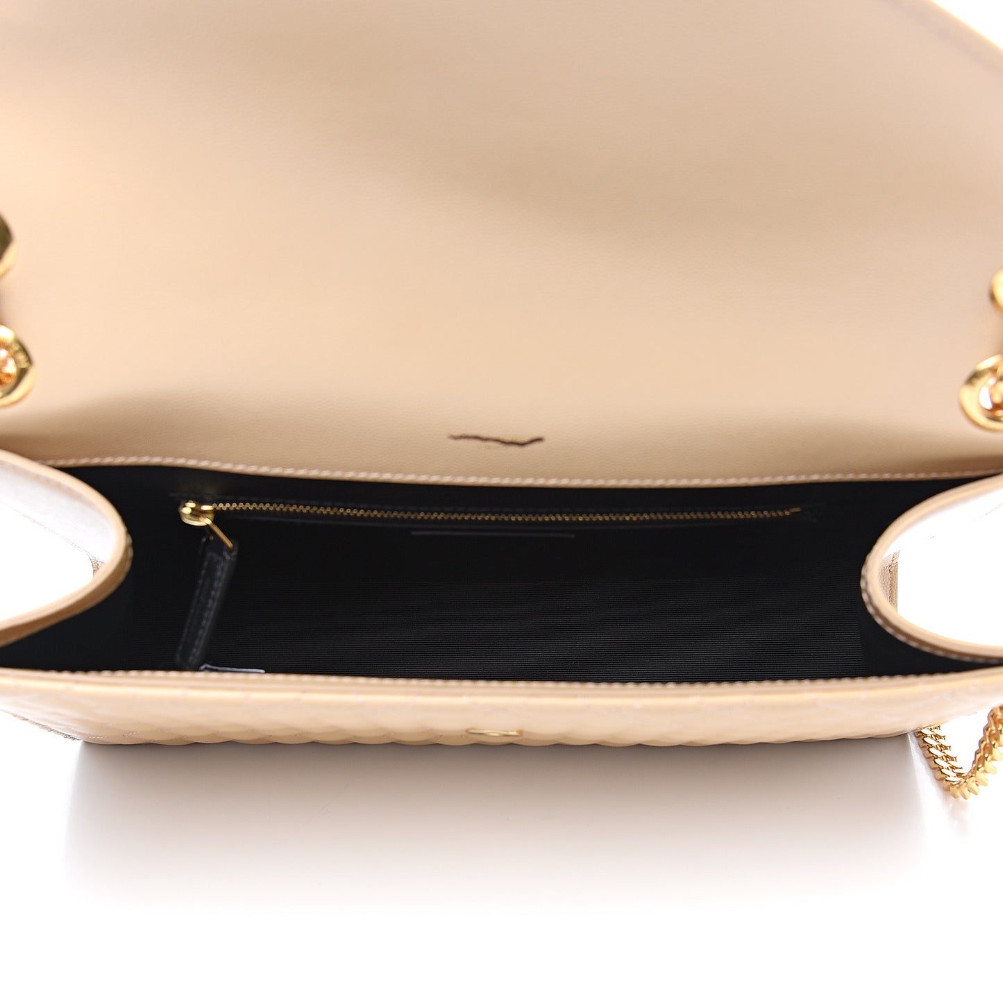 Grain De Poudre Mixed Matelasse Large Triquilt Monogram Satchel Nude Powder