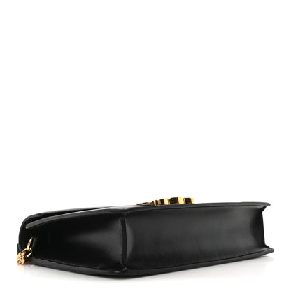 Celine Shiny Calfskin Triomphe Margo Wallet on Chain Black 4 of 10