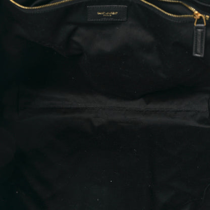 Saint Laurent Lambskin Quilted Maxi Icare Shopping Tote Black 6 of 9