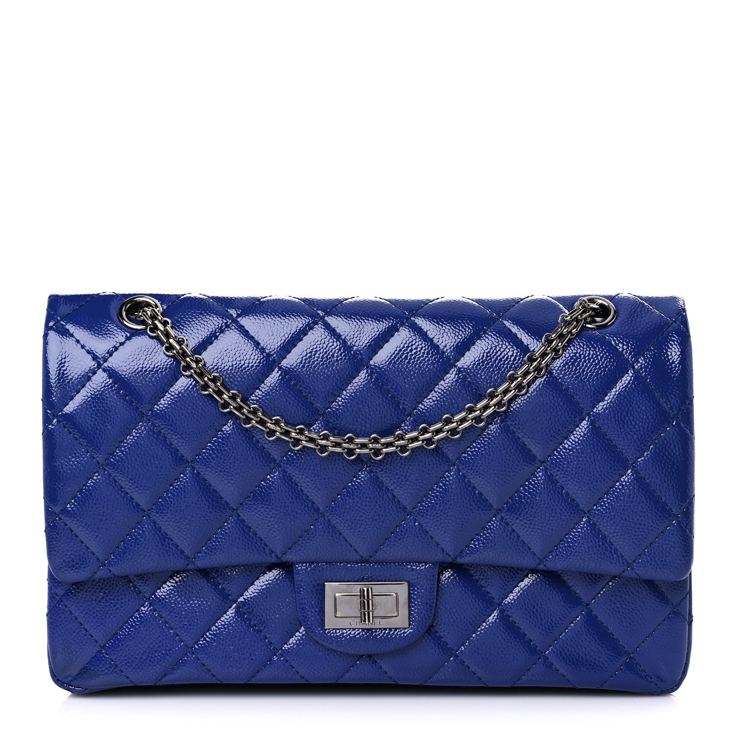 Chanel Patent Caviar Quilted 2.55 Reissue 227 Flap Royal Blue 1 of 12