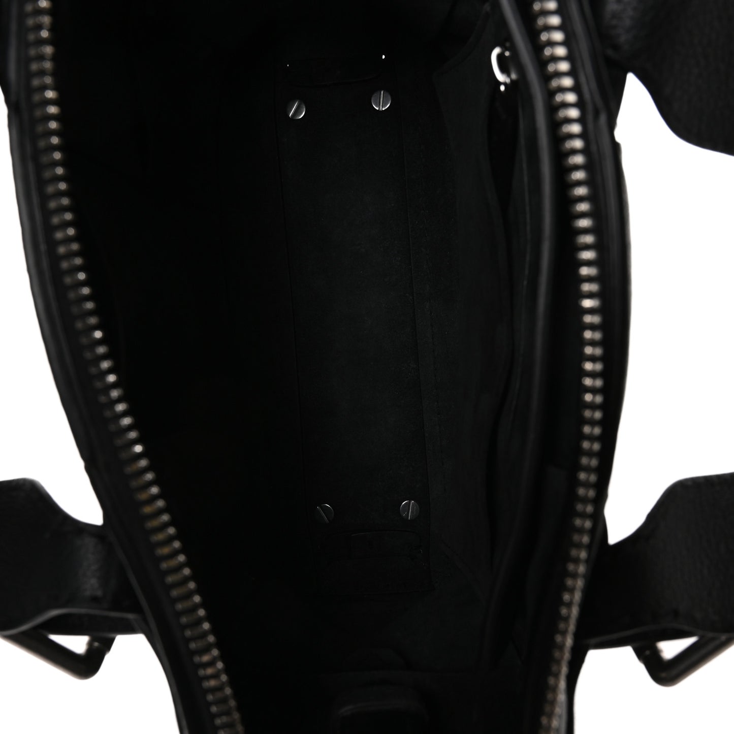 Grained Calfskin Arco Tool Tote Black