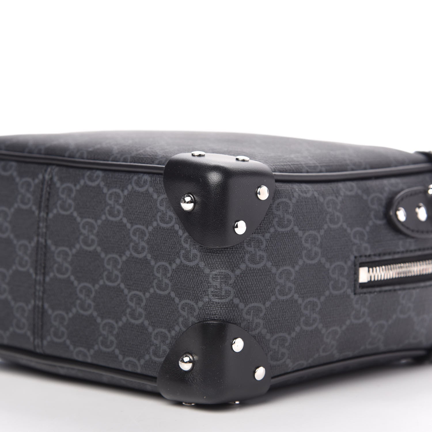 Gucci GG Supreme Monogram Selleria Calfskin Square Messenger Bag Black 7 of 9