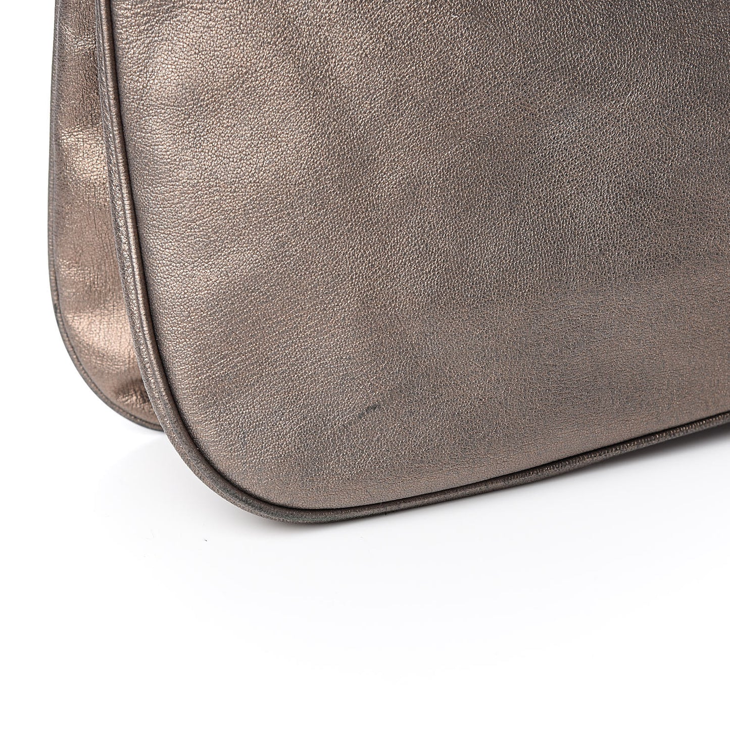 Metallic Calfskin Medium Gaucho Double Saddle Bronze