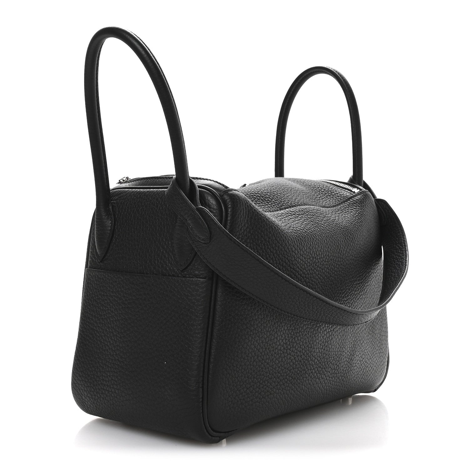 Hermes Taurillon Clemence Lindy 26 Black 3 of 11