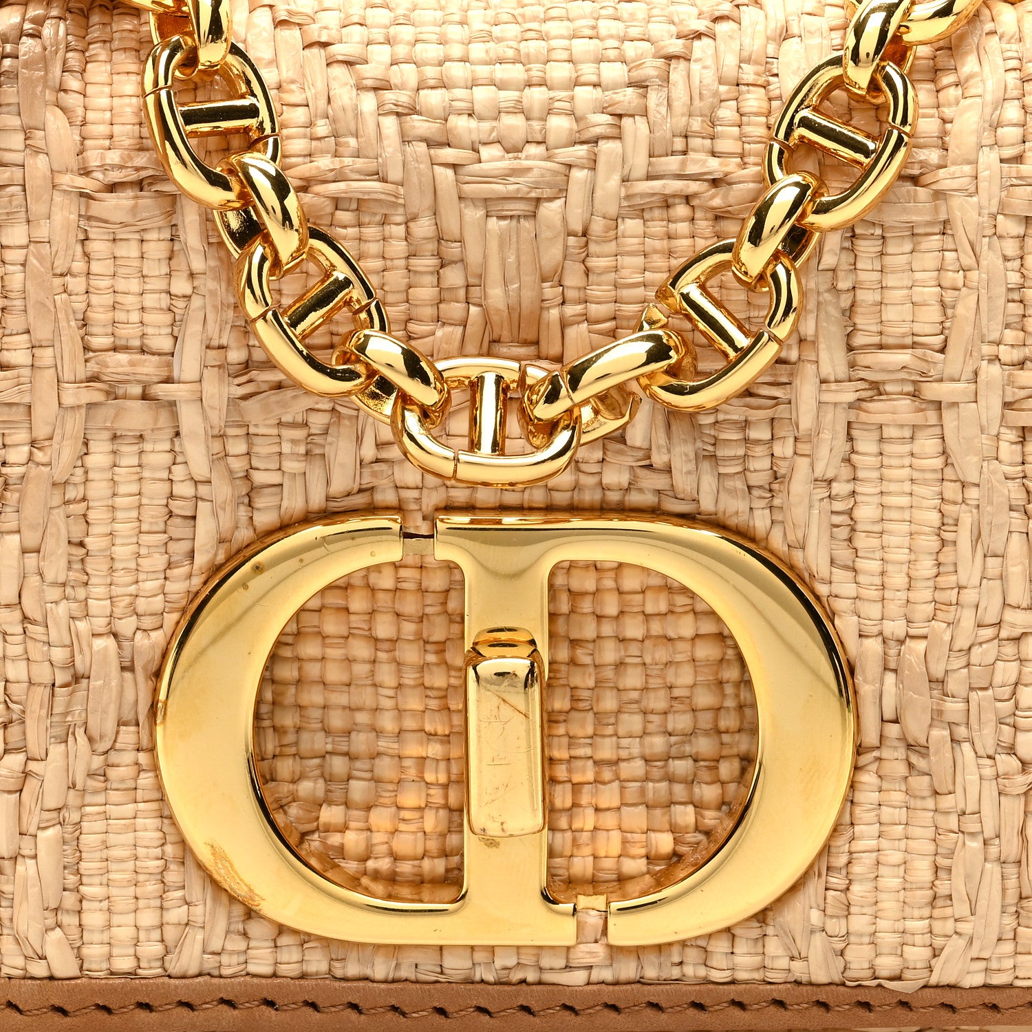 Christian Dior Raffia Macro Cannage Micro Caro Bag Natural 7 of 9