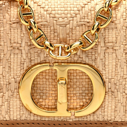 Christian Dior Raffia Macro Cannage Micro Caro Bag Natural 7 of 9