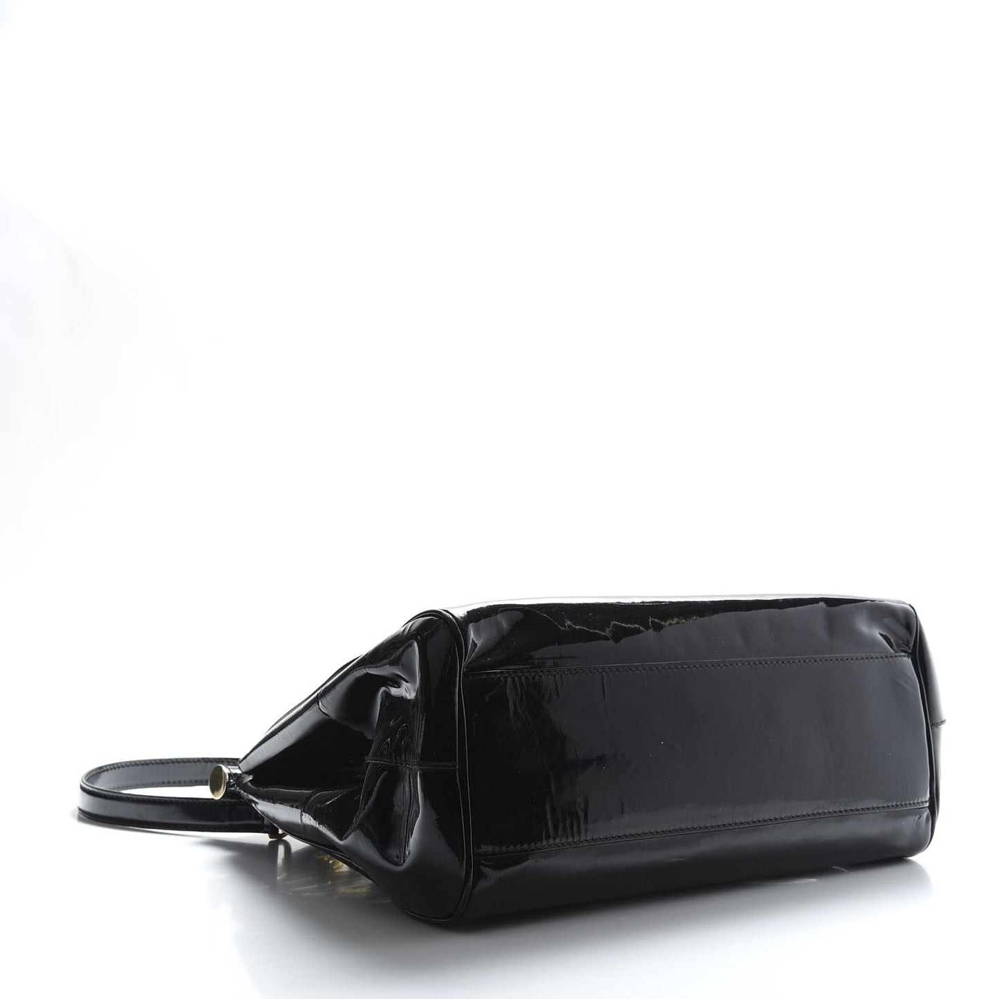Patent Large Miss Sicily Satchel Black