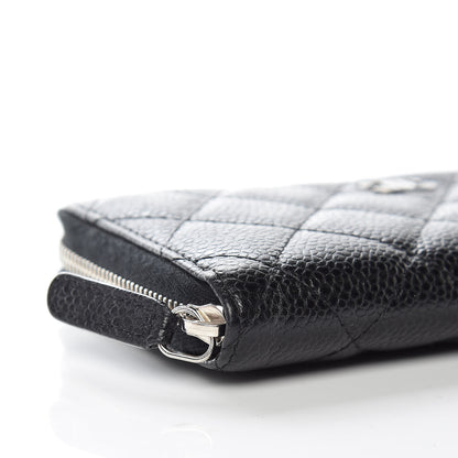 Chanel Caviar Quilted Small Gusset Zip Around Wallet Black 9 of 11