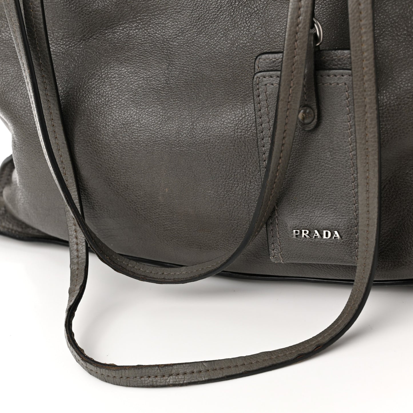 Glace Calfskin Etiquette Shopping Bag Marine Astrale
