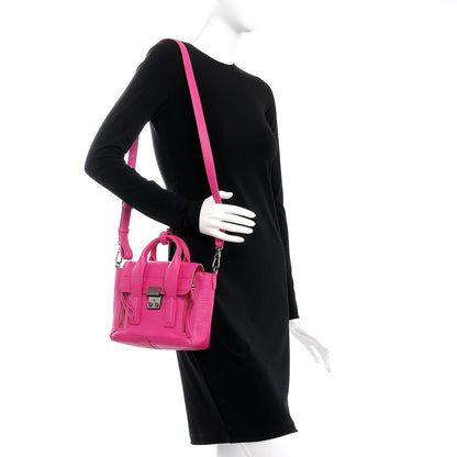 3.1 Phillip Lim 3.1 Textured Calfskin Mini Pashli Satchel Fuchsia 2 of 11