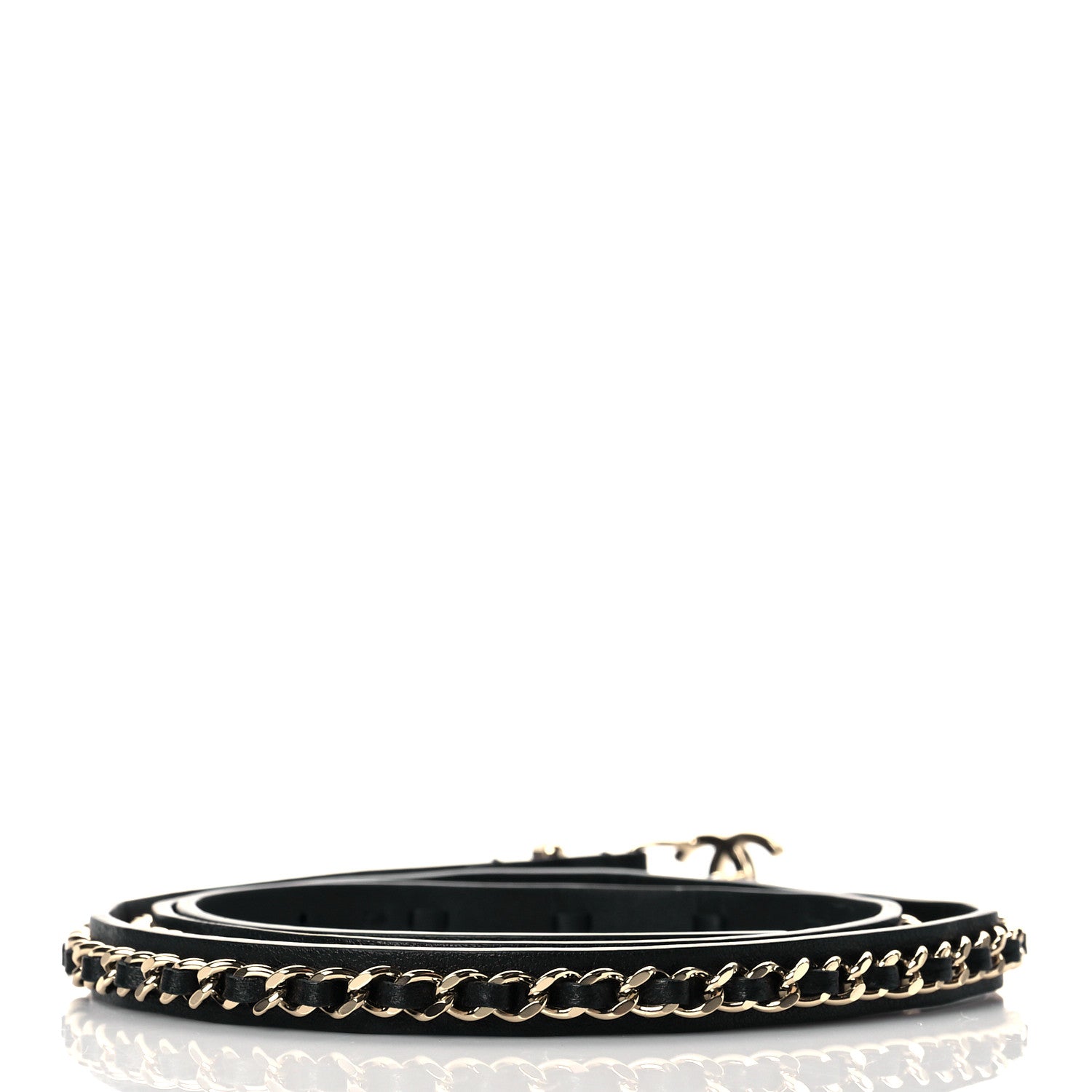Chanel Calfskin Metal CC Chain Belt 80 32 Black 2 of 8