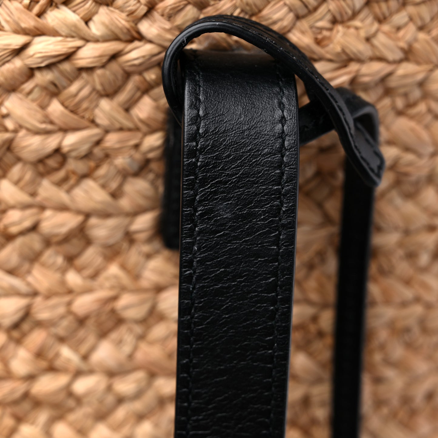 Raffia Calfskin Medium Panier Tote
