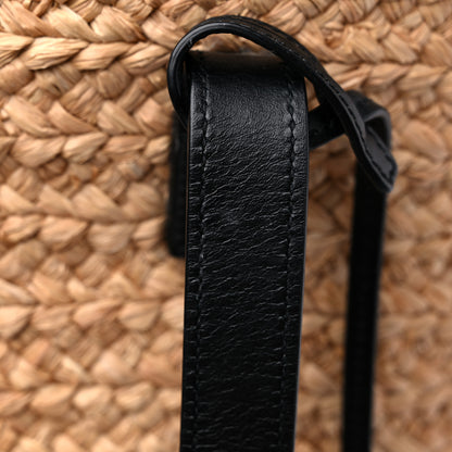 Saint Laurent Raffia Calfskin Medium Panier Tote 11 of 11