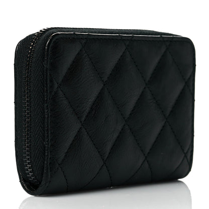 Chanel Calfskin Quilted Zip Coin Purse So Black 3 of 8