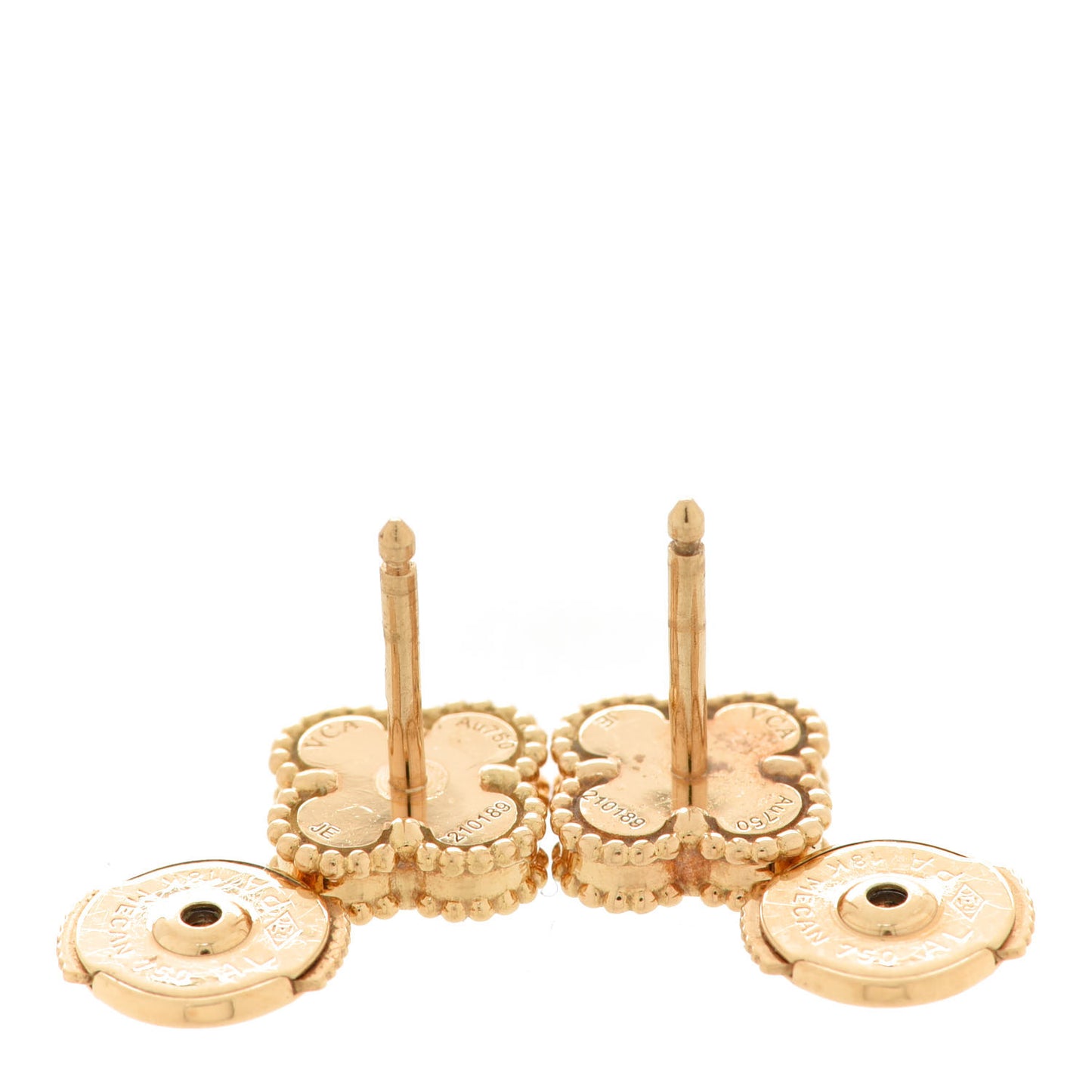 18K Yellow Gold Black Onyx Sweet Alhambra Earrings