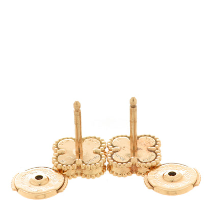 Van Cleef & Arpels 18K Yellow Gold Black Onyx Sweet Alhambra Earrings 3 of 5