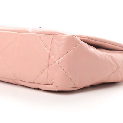 Chanel Goatskin Quilted Medium Chanel 19 Flap Light Pink 10 of 11