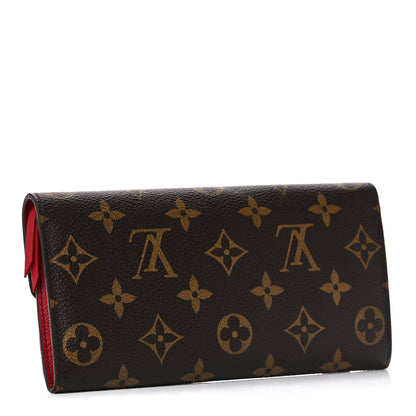 Louis Vuitton Monogram Emilie Wallet Red 3 of 11