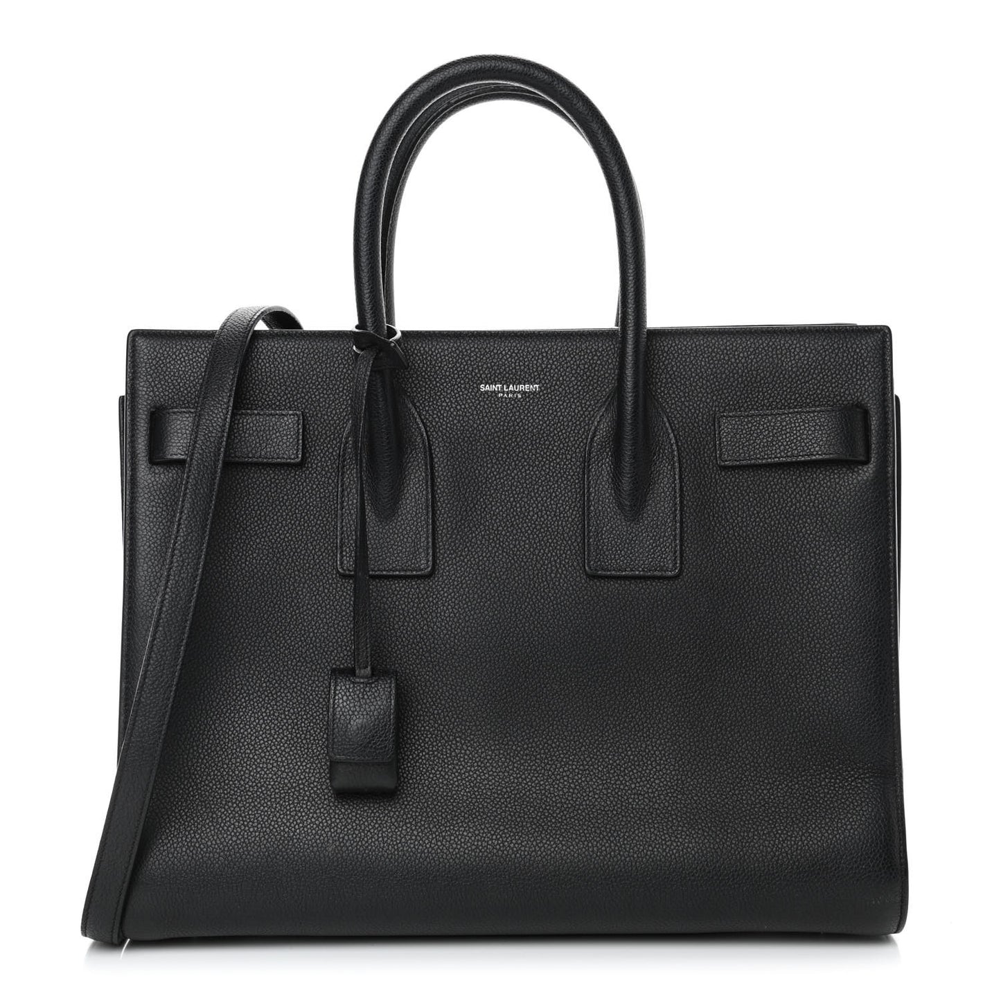 Grained Calfskin Small Sac De Jour Black