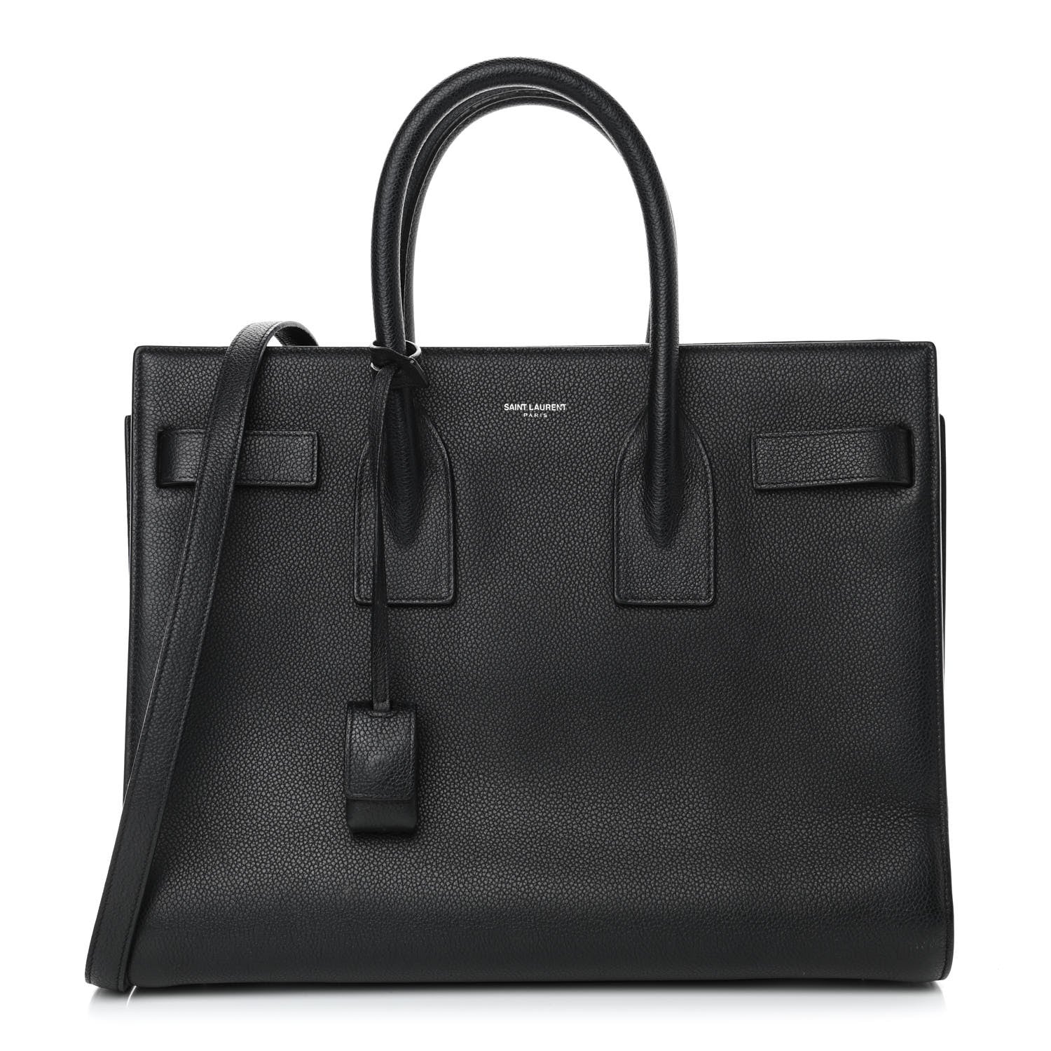 Saint Laurent Grained Calfskin Small Sac De Jour Black 1 of 8