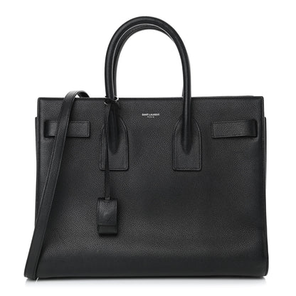 Saint Laurent Grained Calfskin Small Sac De Jour Black 1 of 8