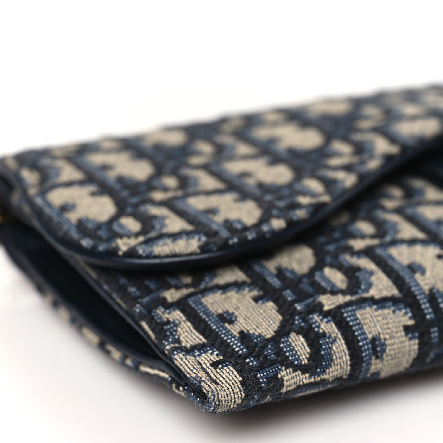 Christian Dior CHRISTIAN DIOR Oblique Saddle Chain Long Wallet Blue 9 of 10