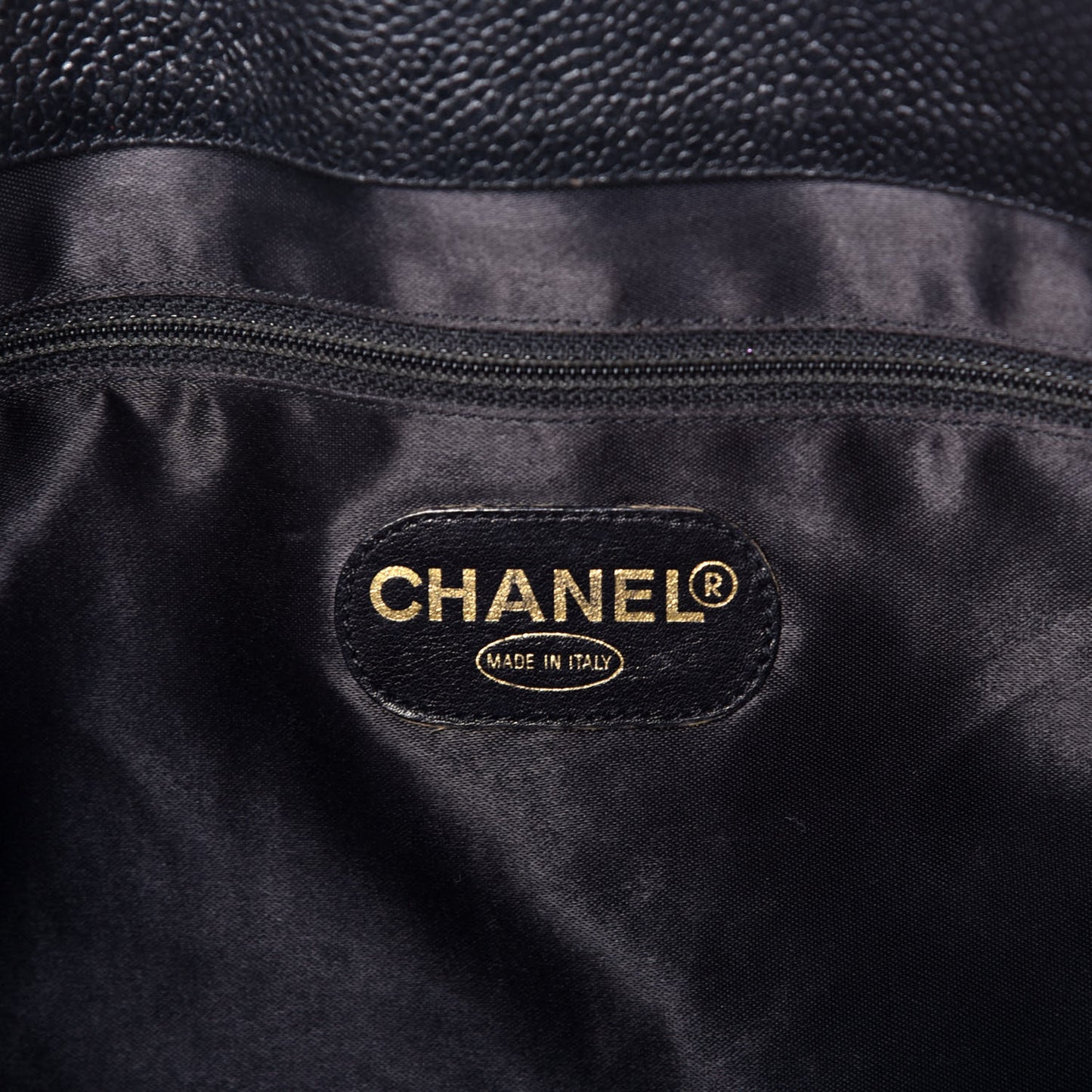 Caviar Large CC Shoulder Bag Black