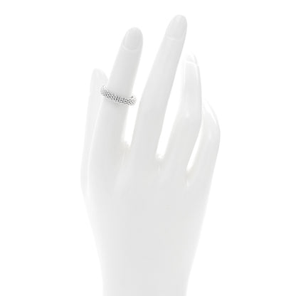 Tiffany Sterling Silver Narrow Mesh Somerset Ring 50 5.25 2 of 4