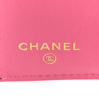 Chanel Caviar Quilted Tri-Fold Flap Wallet Pink 7 of 8