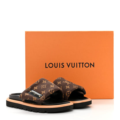 Louis Vuitton Nylon Monogram Pool Pillow Comfort Mule 37 Cacao Brown 11 of 11