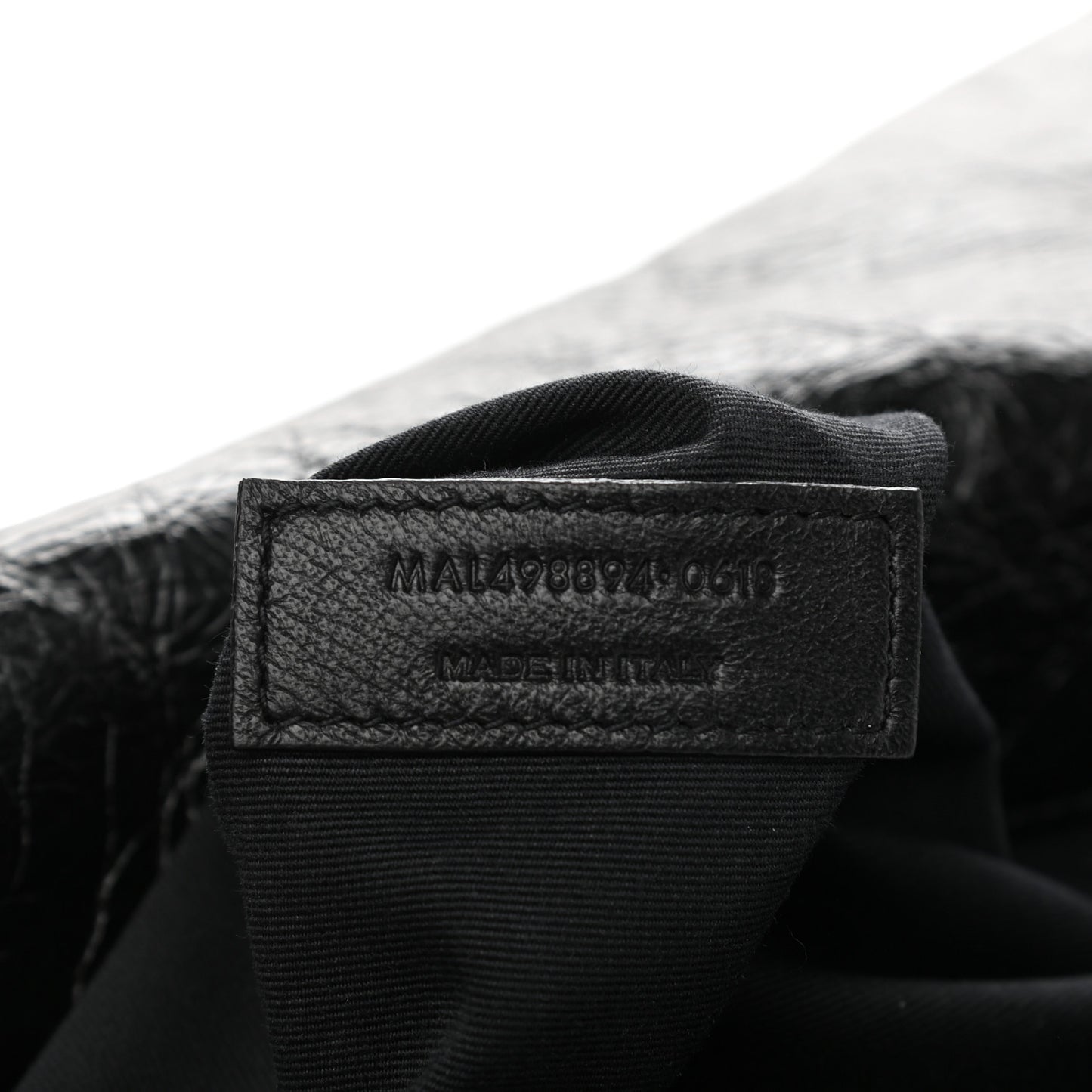 Crinkled Calfskin Matelasse Monogram Medium Niki Chain Satchel Black