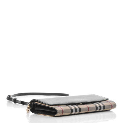 Burberry Calfskin House Check Henley Wallet On Chain Black 4 of 12