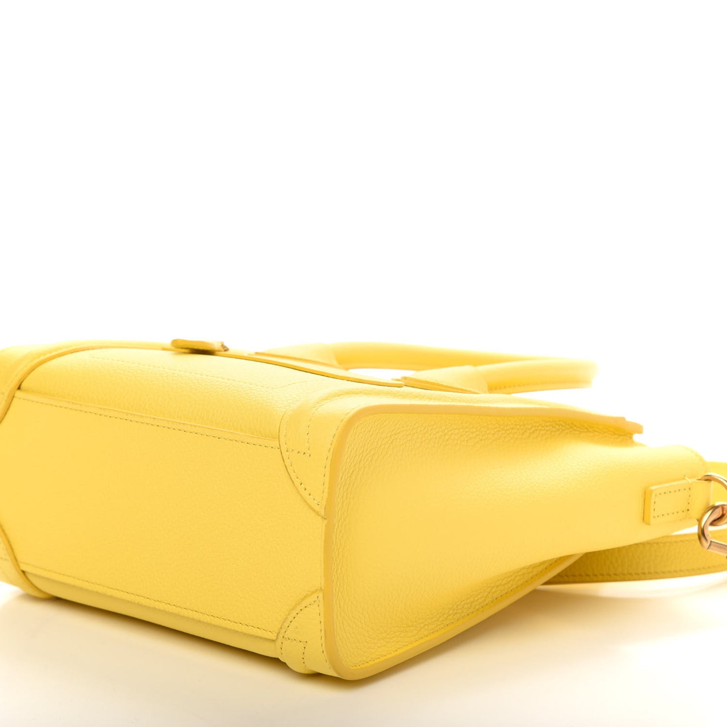 Drummed Calfskin Nano Luggage Citron