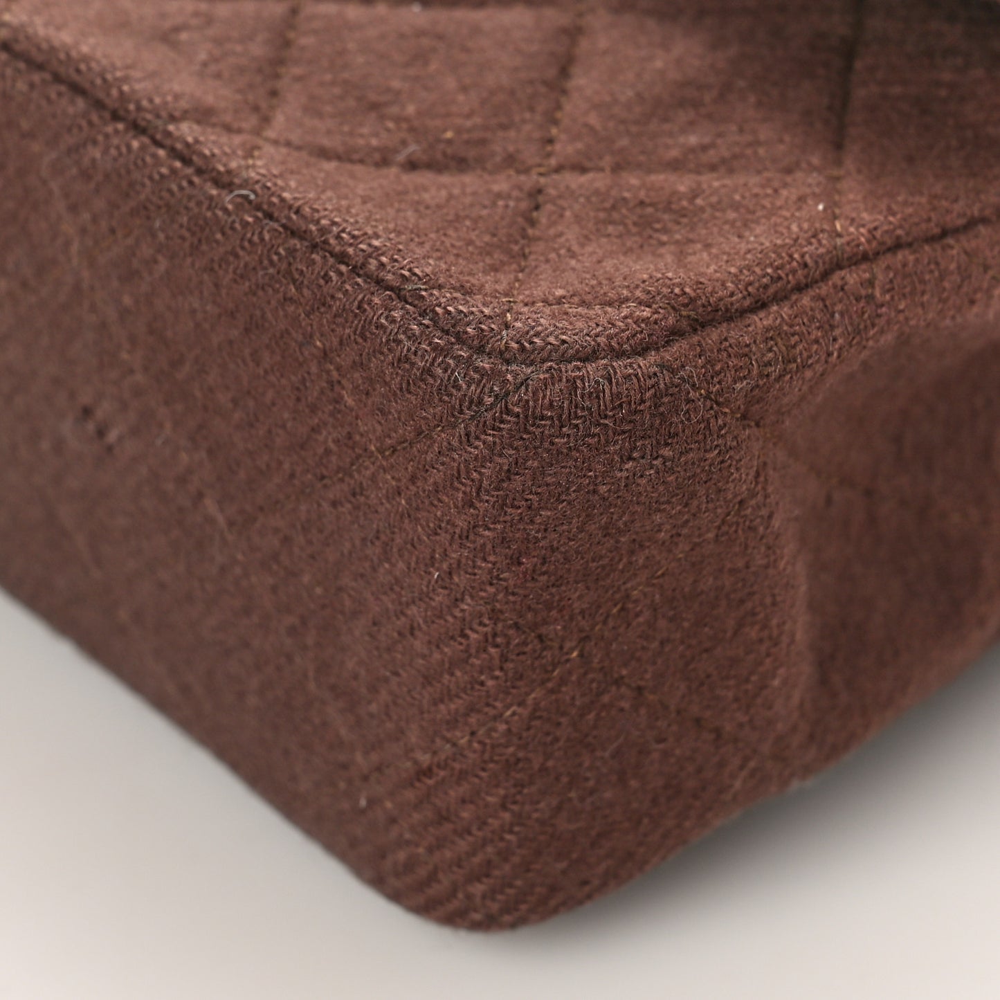 Jersey Quilted Small Double Flap Brown