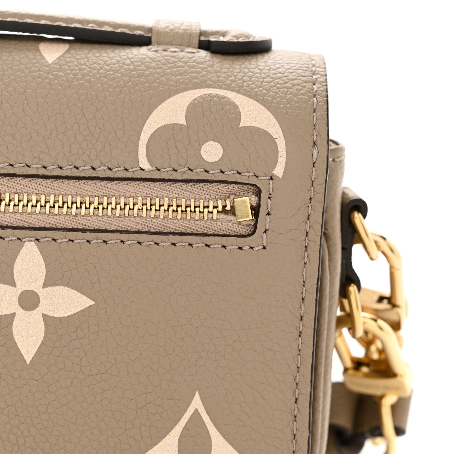 Louis Vuitton Empreinte Monogram Giant Pochette Metis East West Tourterelle Creme 10 of 10