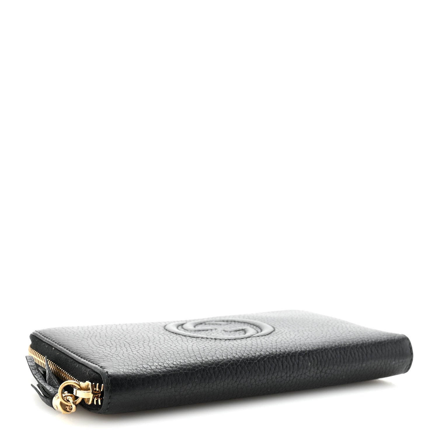 Gucci Pebbled Calfskin Soho Zip Around Wallet Black 4 of 8