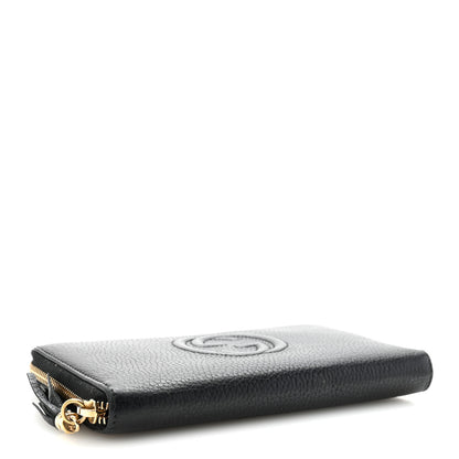 Gucci Pebbled Calfskin Soho Zip Around Wallet Black 4 of 8
