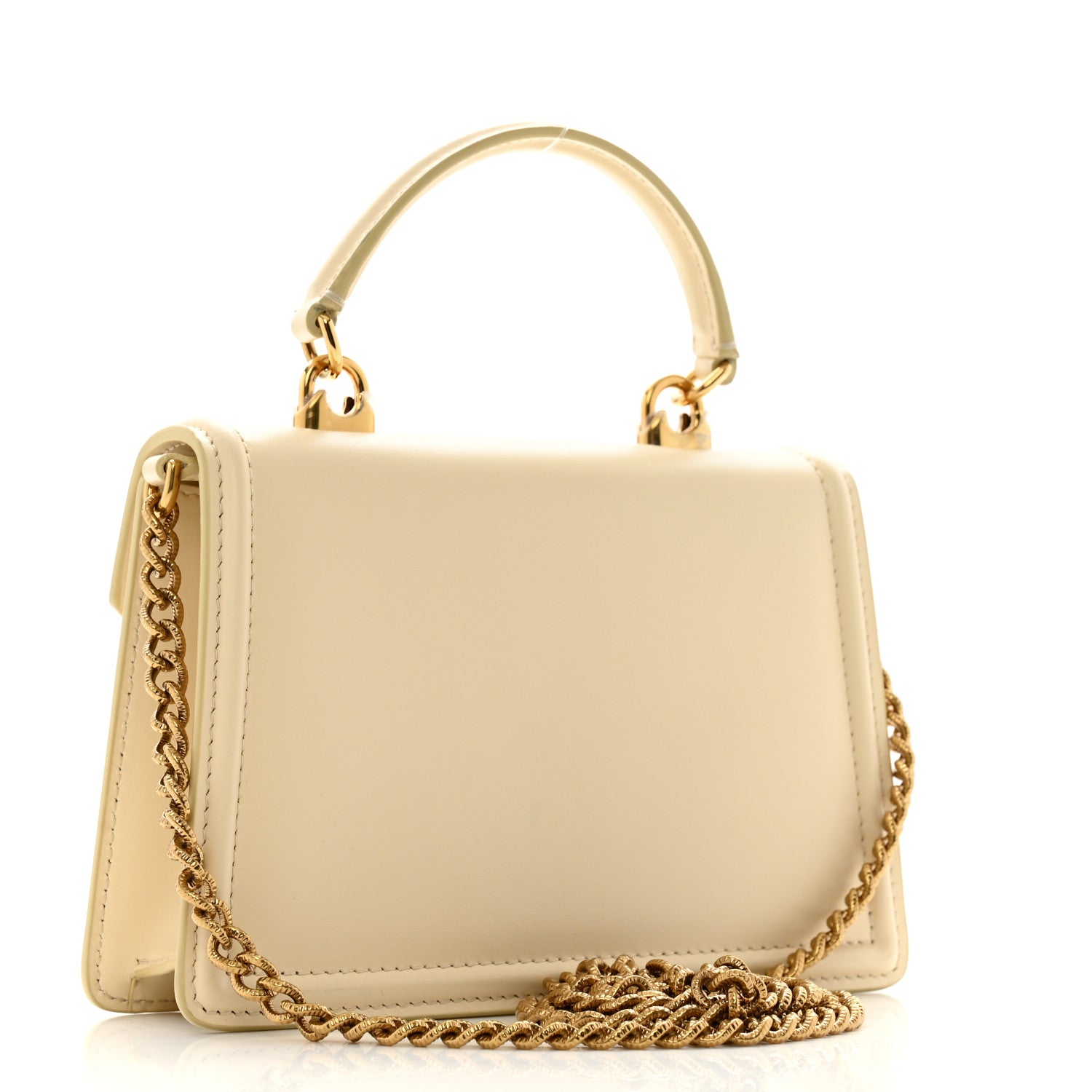 Dolce & Gabbana Smooth Calfskin Small Devotion Envelope Top Handle Bag Light Beige 2 of 11