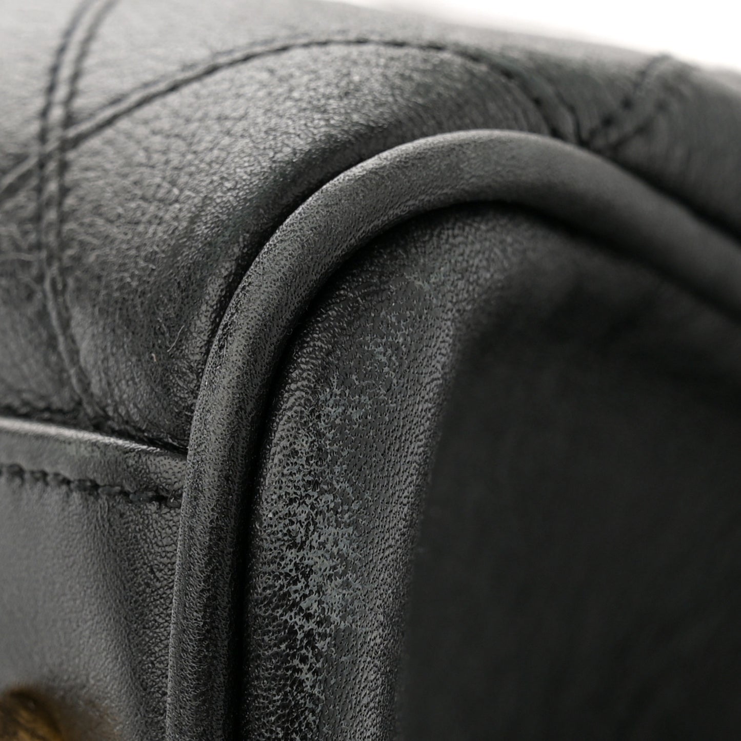 Calfskin Stitched XL Weekender Black