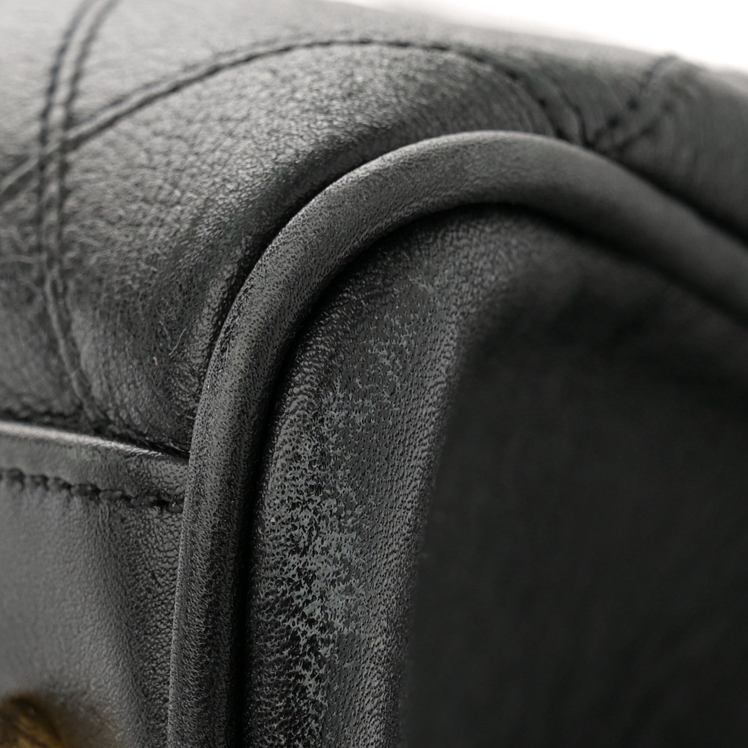 Chanel Calfskin Stitched XL Weekender Black 12 of 15