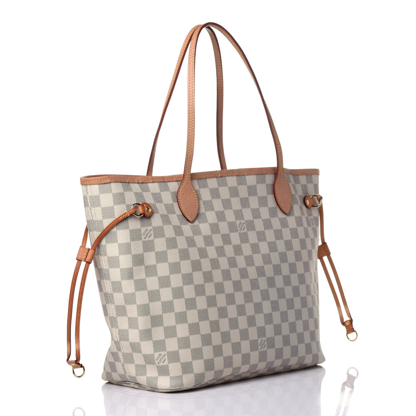 Damier Azur Neo Neverfull MM Rose Ballerine