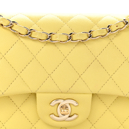 Chanel Caviar Quilted Small Double Flap Light Yellow 8 of 11