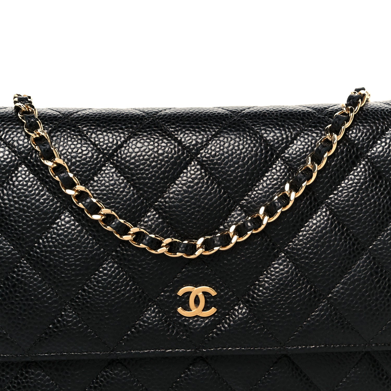 Chanel Caviar Quilted Wallet On Chain WOC Black 9 of 12