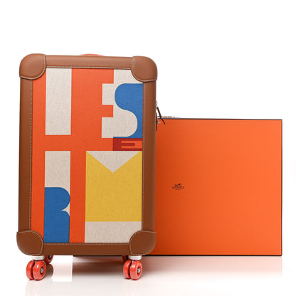 Hermes Canvas Taurillon Regate RMS Rolling Trolley Luggage Multicolor 10 of 10