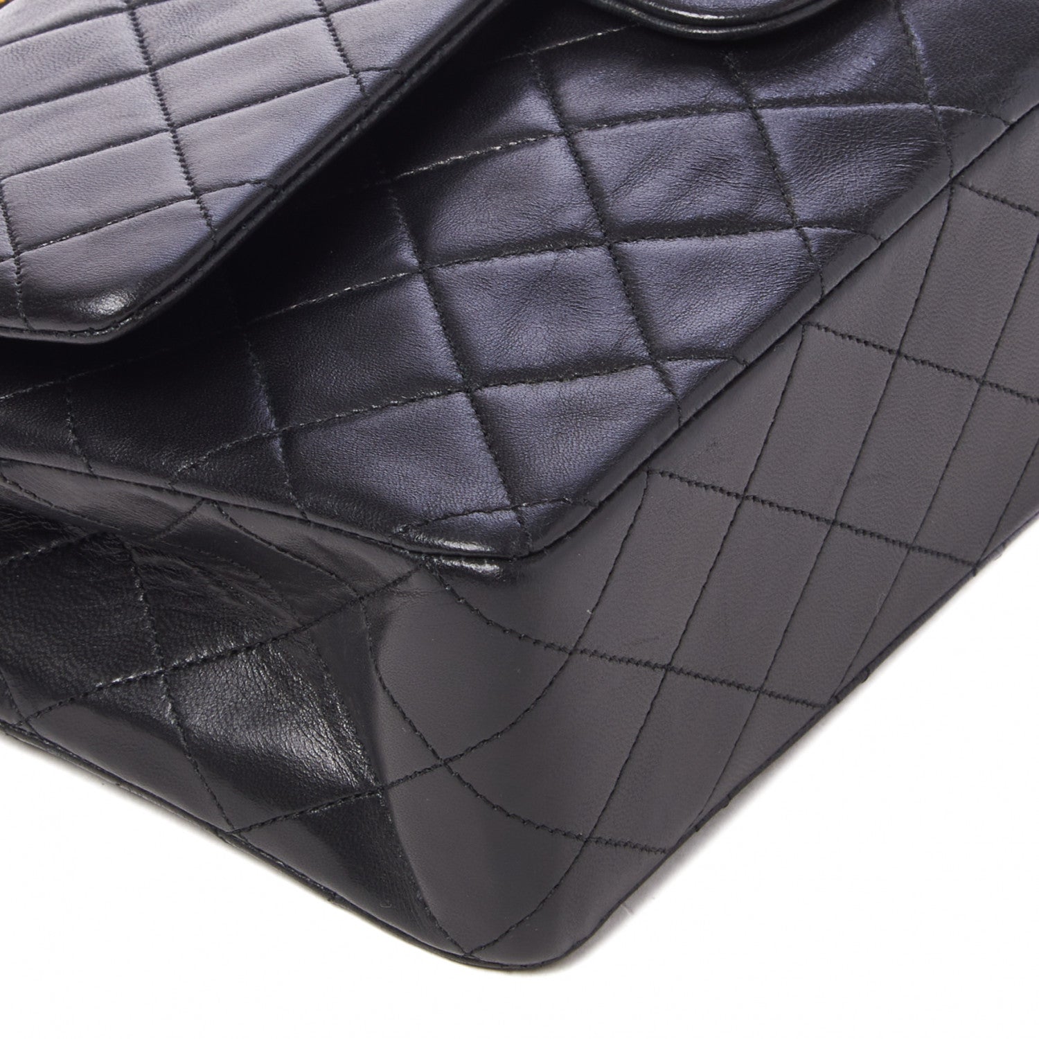 Chanel Lambskin Quilted Medium Double Flap Black 6 of 9
